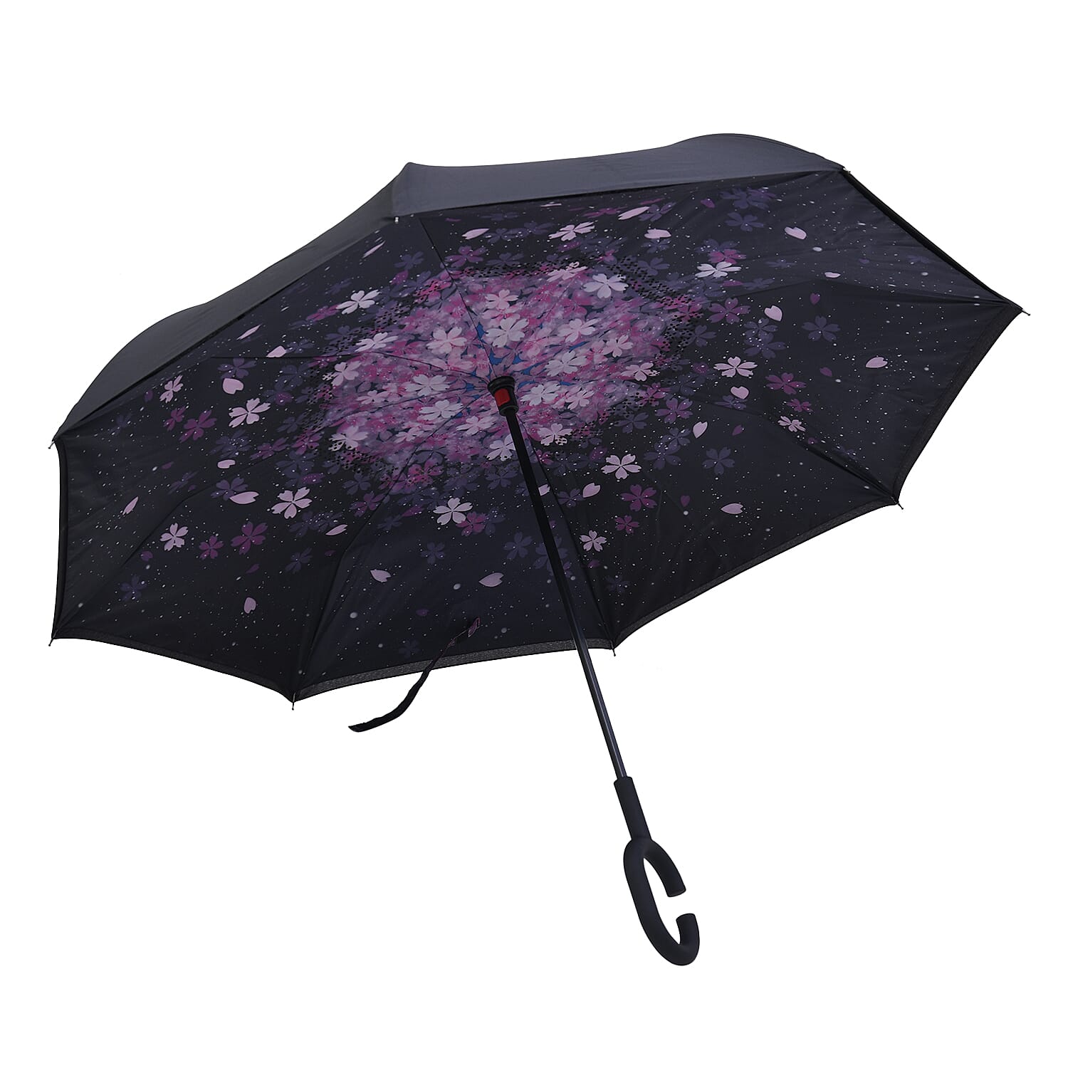 Floral Pattern Double Layer Canopy Inverted Umbrella (Size 82X10 CM) - Blossom
