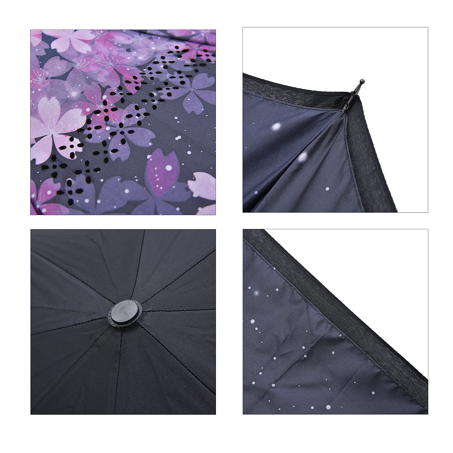 Floral Pattern Double Layer Canopy Inverted Umbrella (Size 82X10 CM) - Blossom
