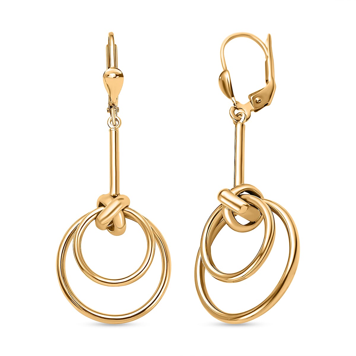 Otttoman Treasures - 9k Yellow Gold Circle Drop Earrings