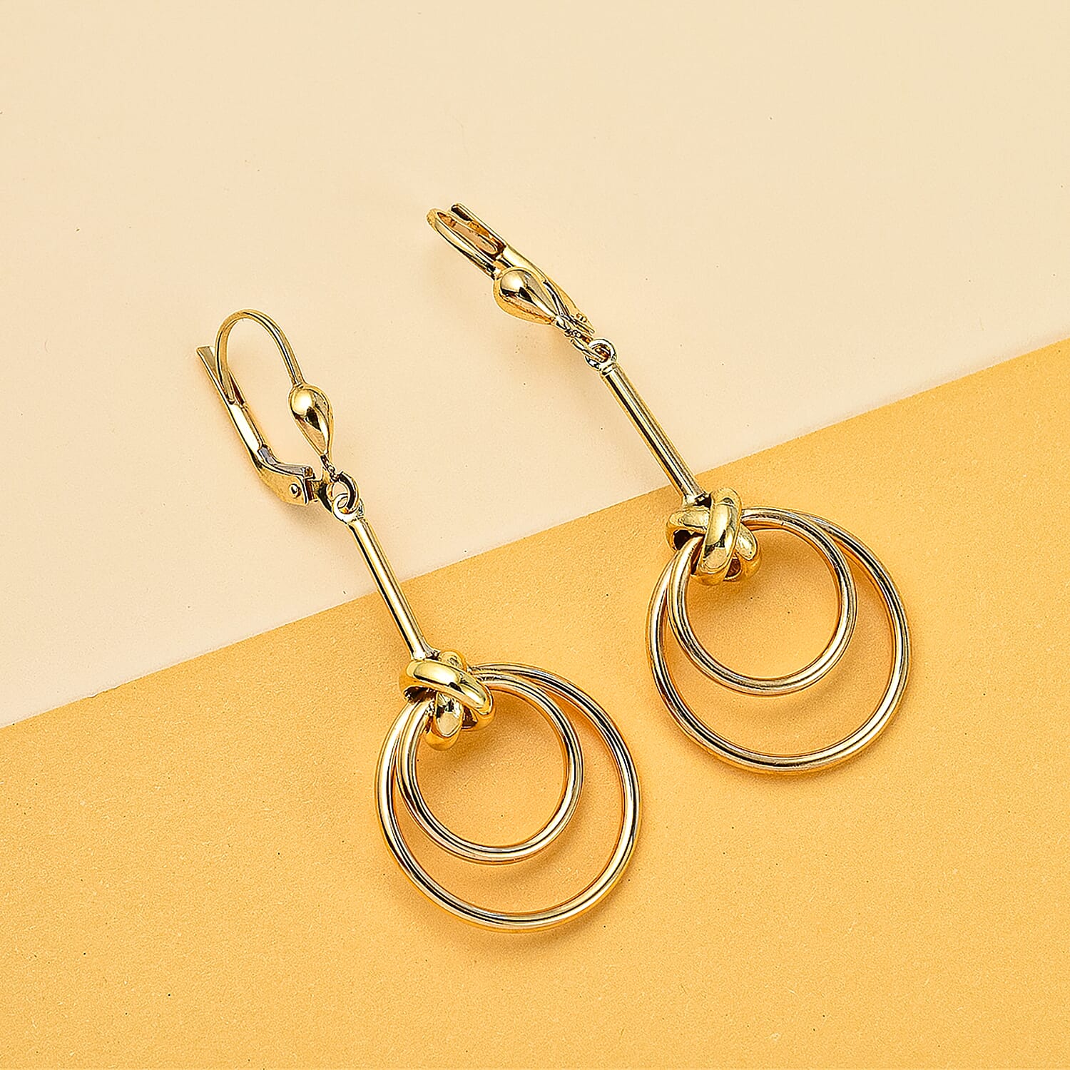 Otttoman Treasures - 9k Yellow Gold Circle Drop Earrings