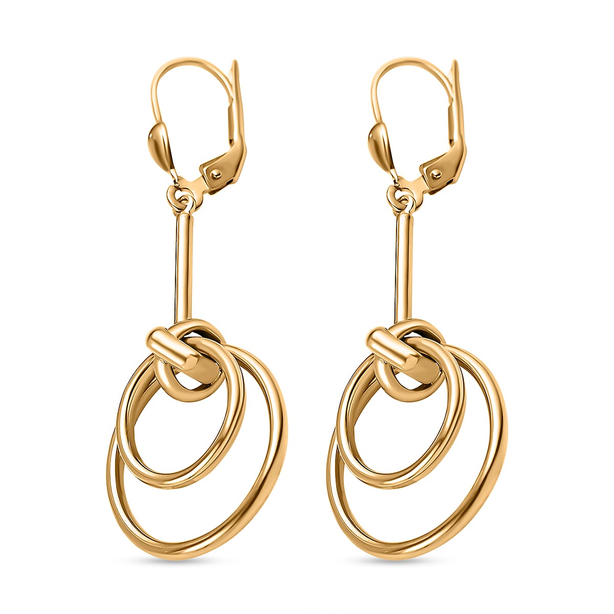Otttoman Treasures - 9k Yellow Gold Circle Drop Earrings