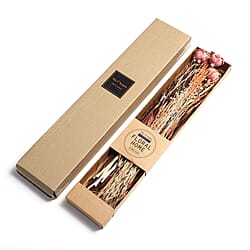 Dried Flower Floral Home Arranged in Paper Tray - Brown