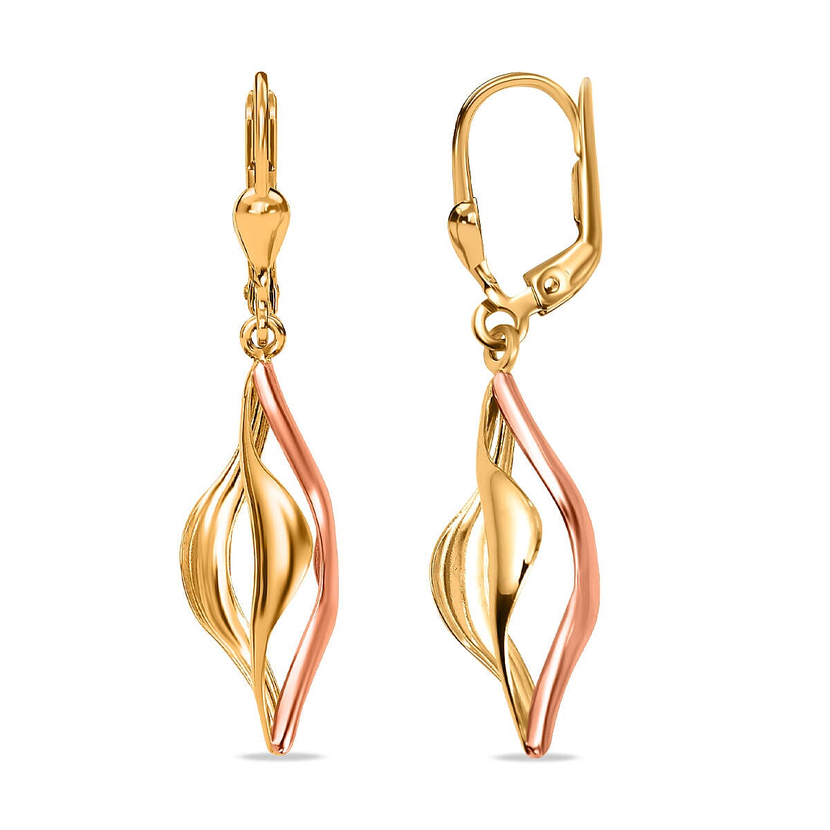 9K Yellow Gold Dangle Earrings