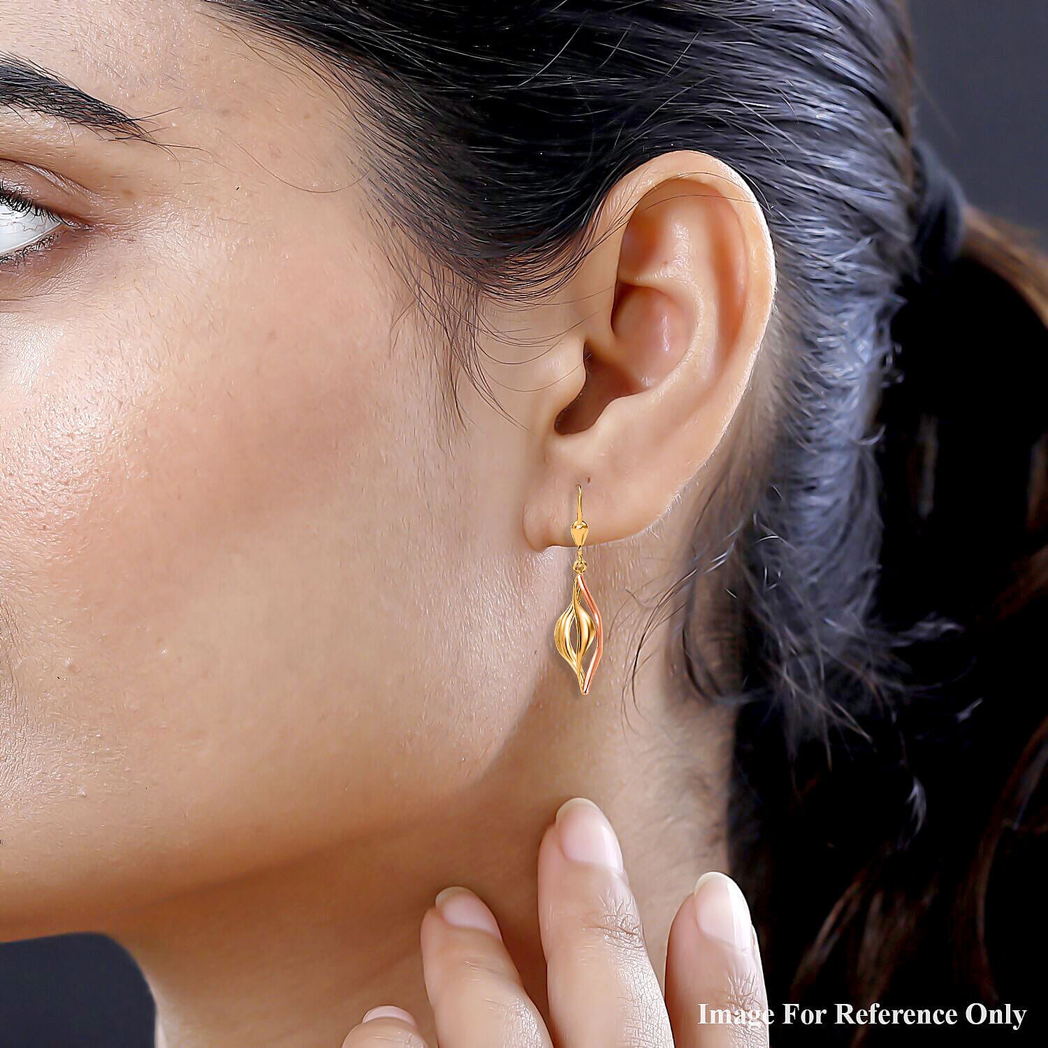 9K Yellow Gold Dangle Earrings