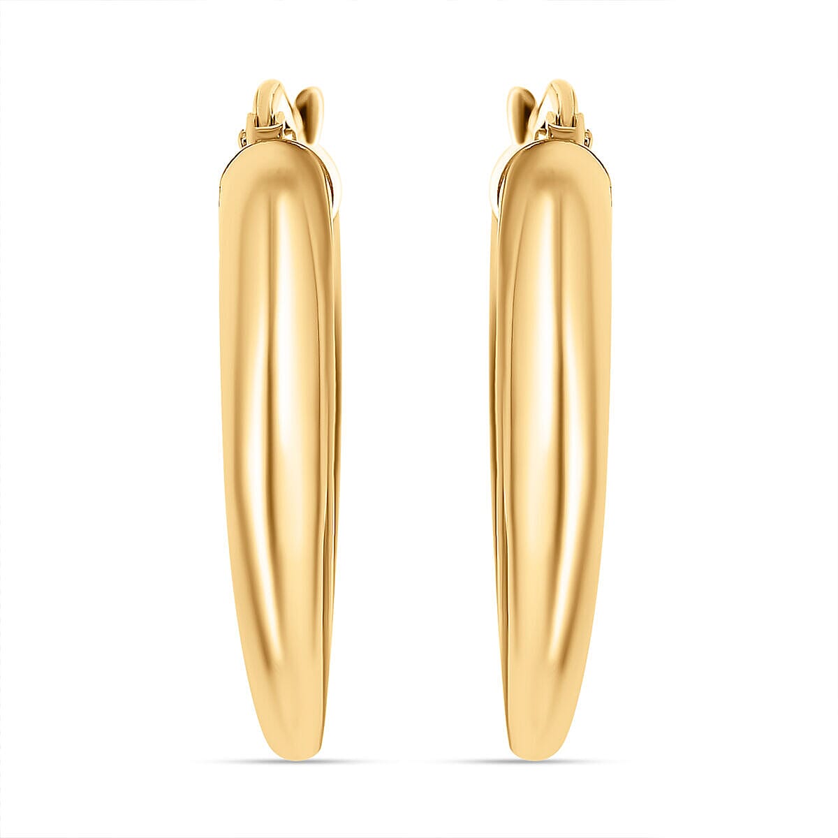 9K Yellow Gold Plain Creole Earrings