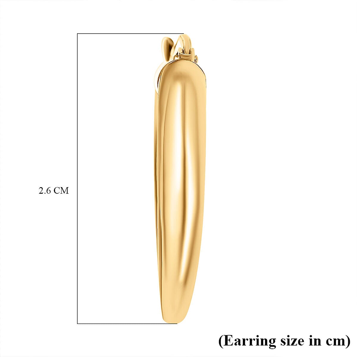9K Yellow Gold Plain Creole Earrings