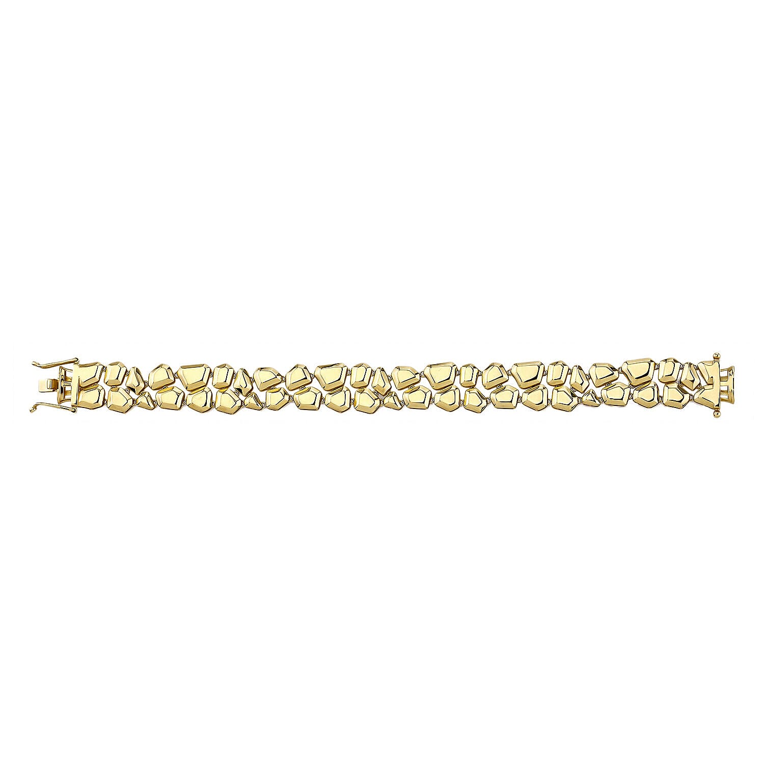 9K Yellow Gold Pebble Bracelet (Size - 7), Gold Wt. 11.20 Gms