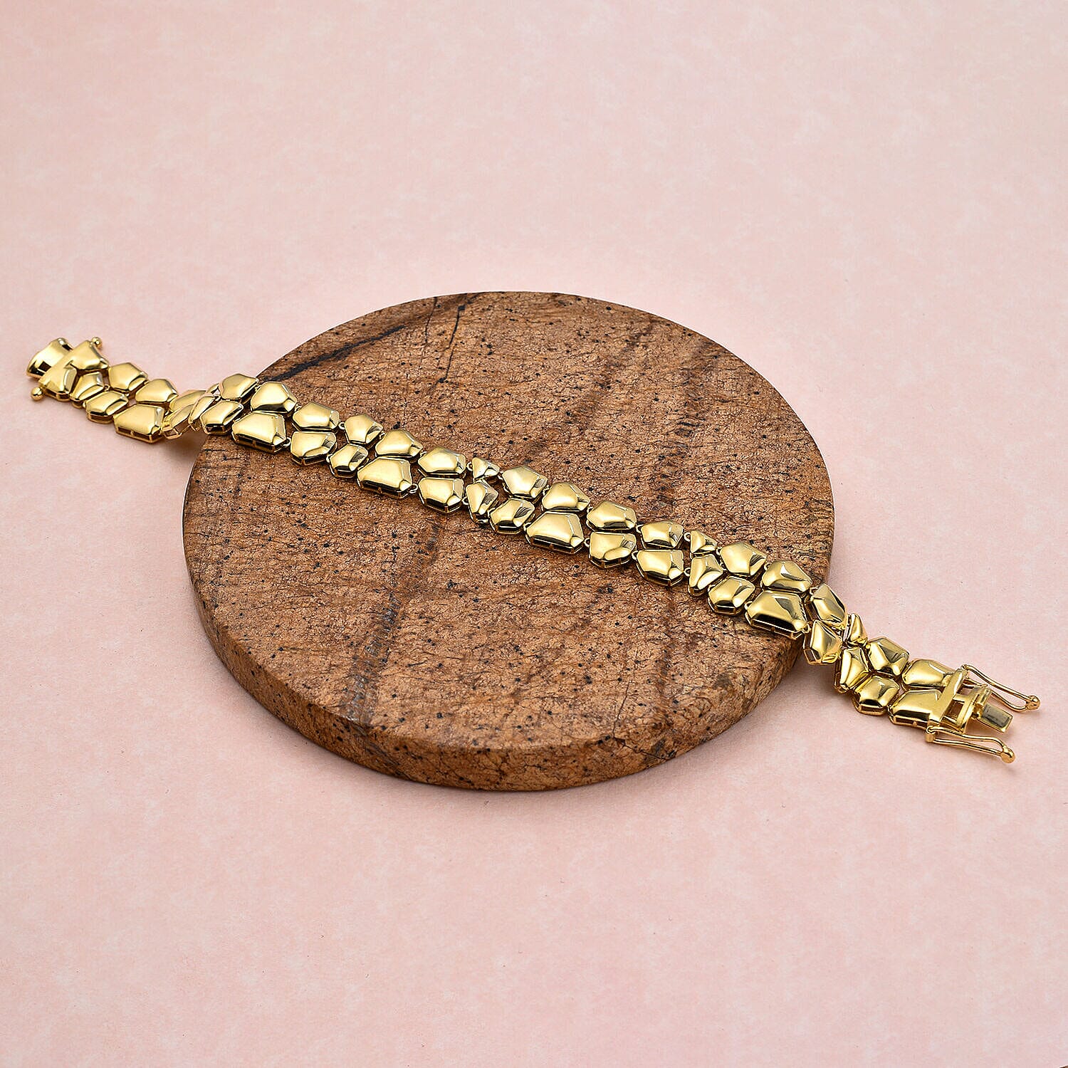 9K Yellow Gold Pebble Bracelet (Size - 7), Gold Wt. 11.20 Gms