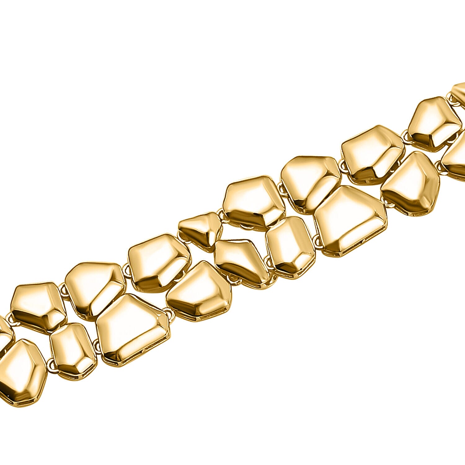 9K Yellow Gold Pebble Bracelet (Size - 7), Gold Wt. 11.20 Gms