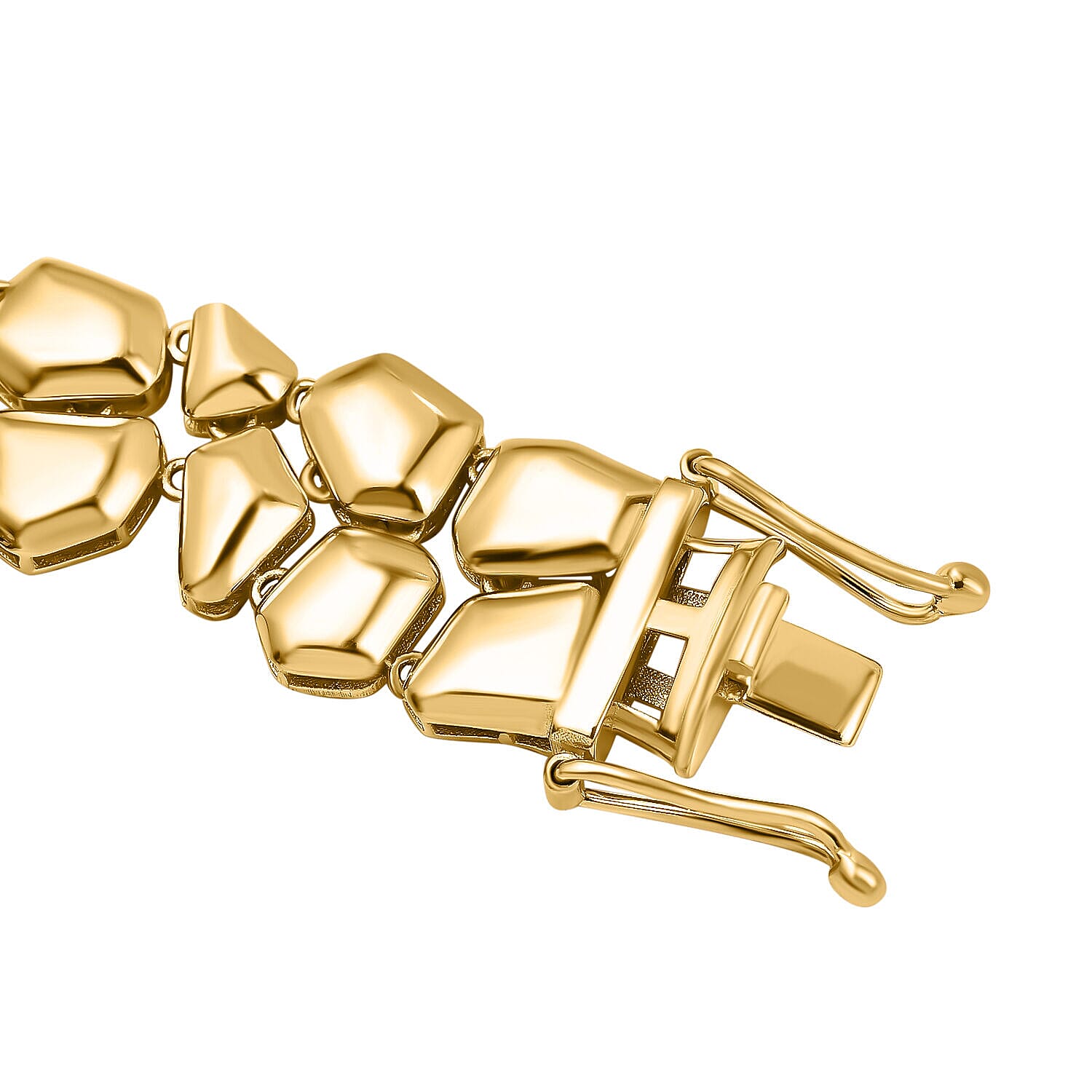 9K Yellow Gold Pebble Bracelet (Size - 7), Gold Wt. 11.20 Gms