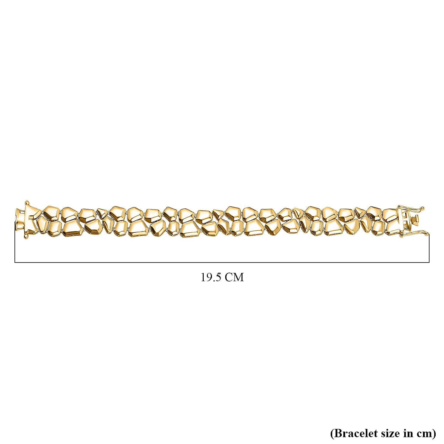 9K Yellow Gold Pebble Bracelet (Size - 7), Gold Wt. 11.20 Gms