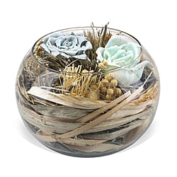 5th Season Dried Floral Collection - Light Green and Light Blue