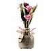 Ceramic Pot Arrangement with Bottom Grass and Sola Thai Rose - Yellow