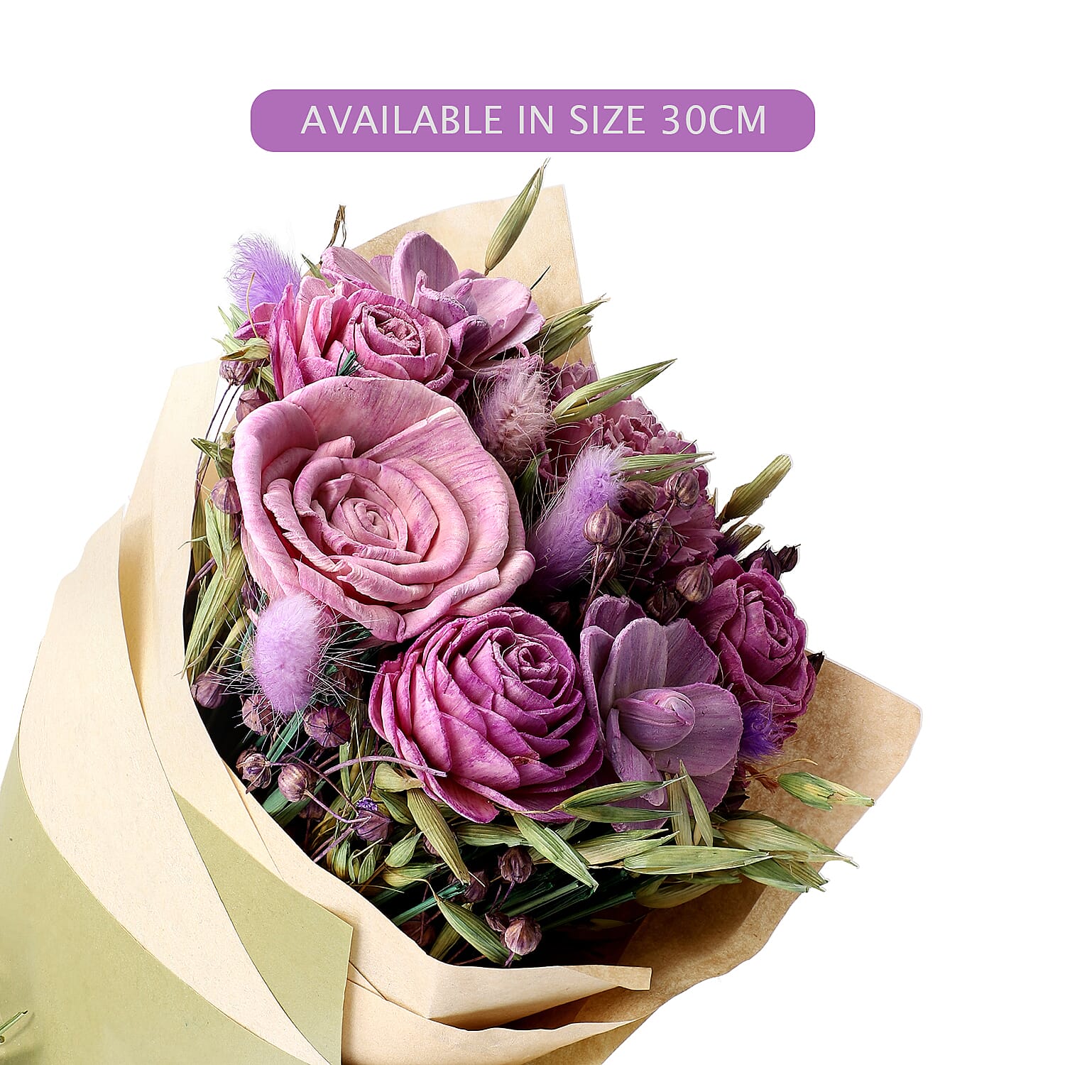 Hand Tied Round Bouquet with Spray Bottle in PDQ Display - Pine Needle Rose Mary