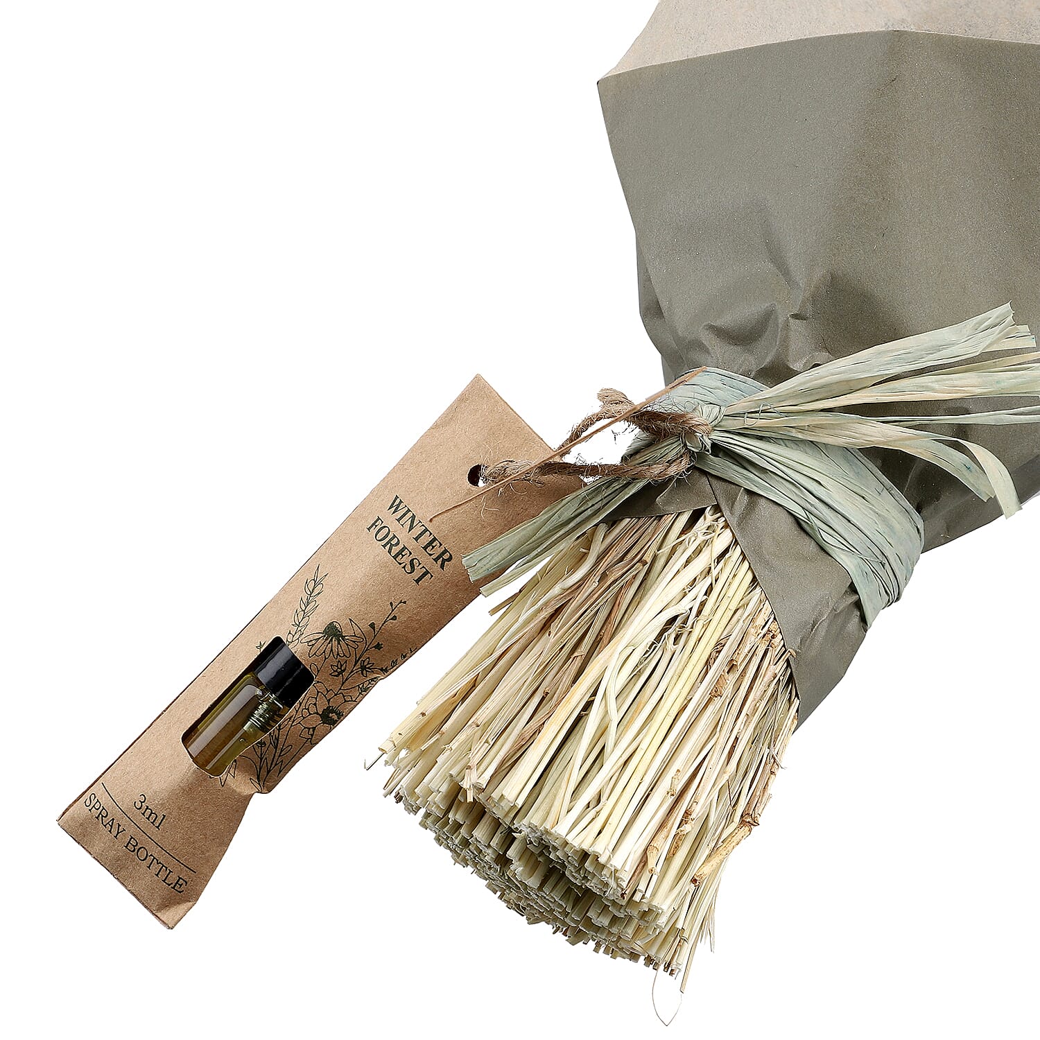 Hand Tied Round Bouquet with Spray Bottle - Winter Frost