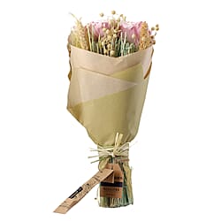 Hand Tied Small Round Bouquet With Spray Bottle - Lavender and Blue