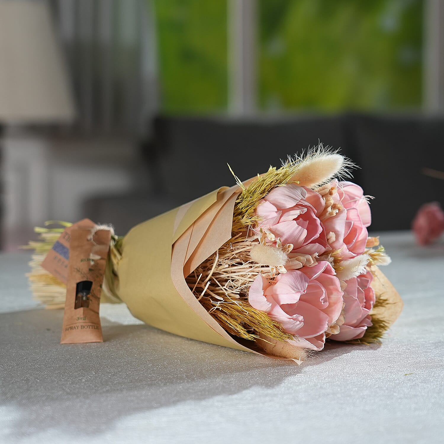 Hand Tied Floral Bouquet with Essential oil  - Rose