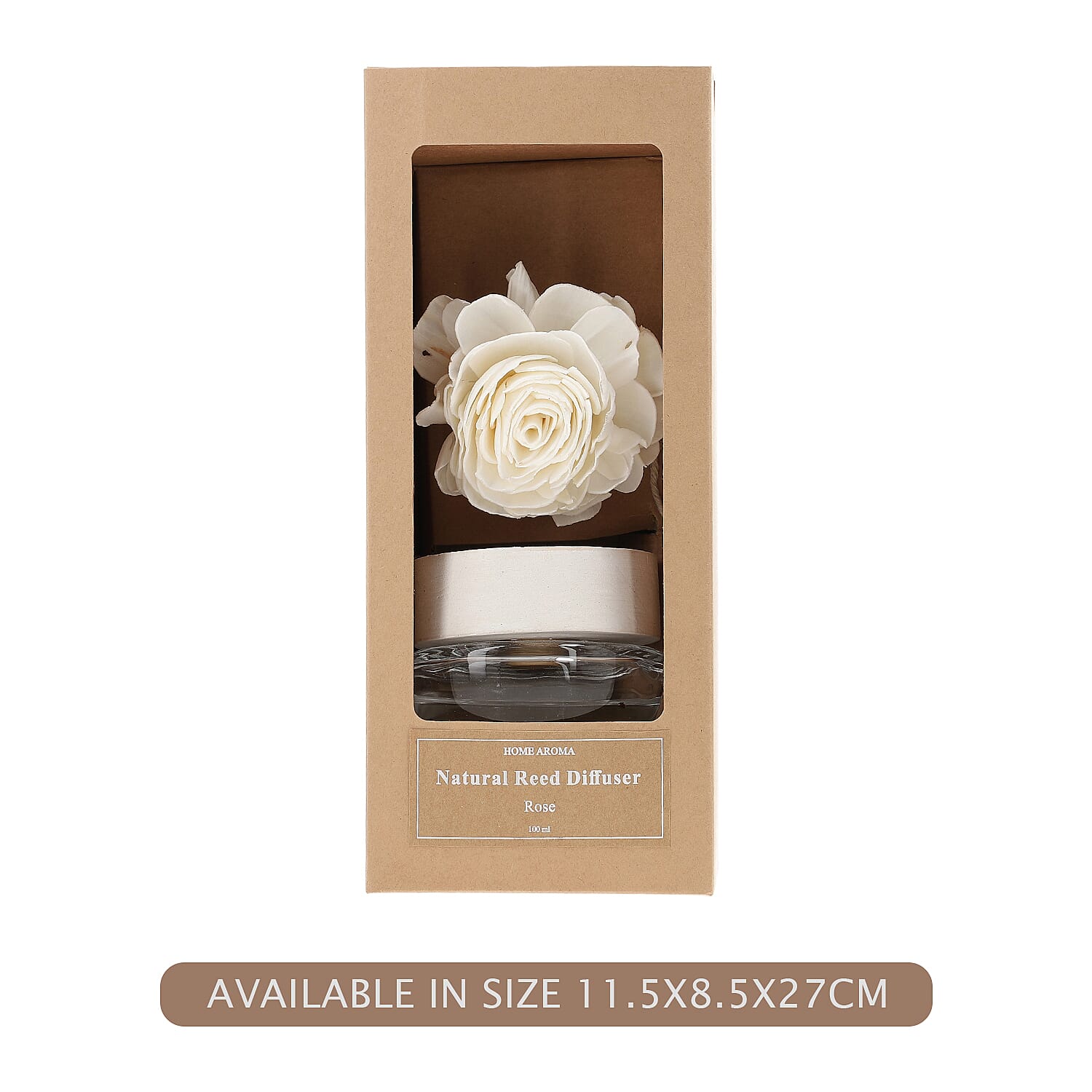 Natural Aroma Diffuser with Sola Beauty Rose - 100ml