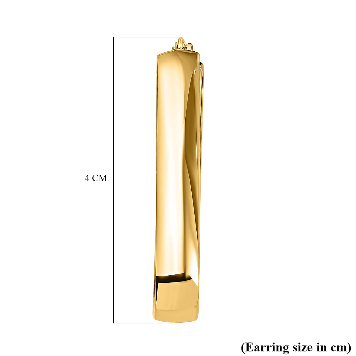 9K Yellow Gold Plain Hoop Earrings