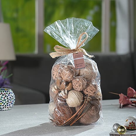 Table Decoration (Size 18x26x1 cm) - Brown & Brown