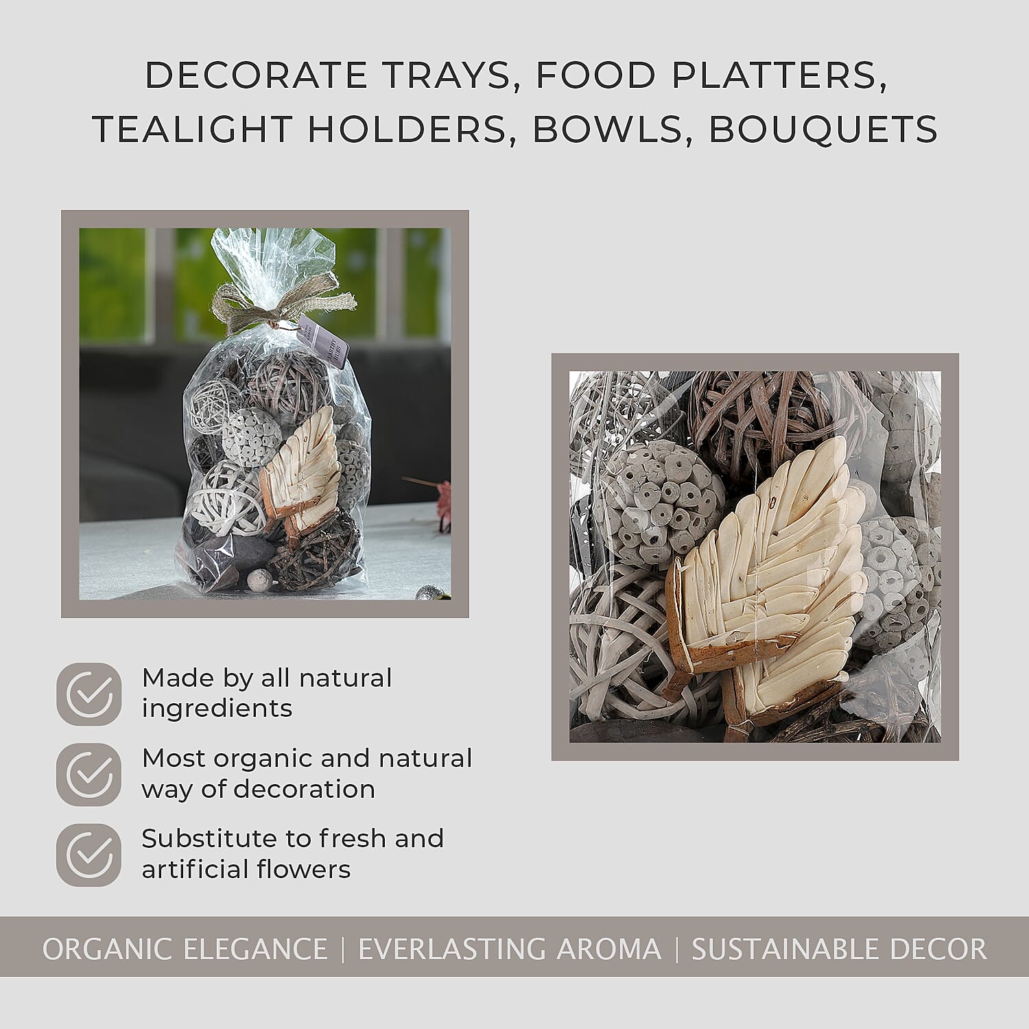 Mothers Day Deal Deco Pot Pourri Gift Wrapped - Grey