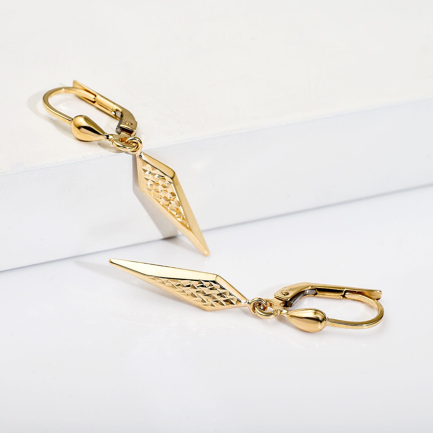 9K Yellow Gold Drop Earrings