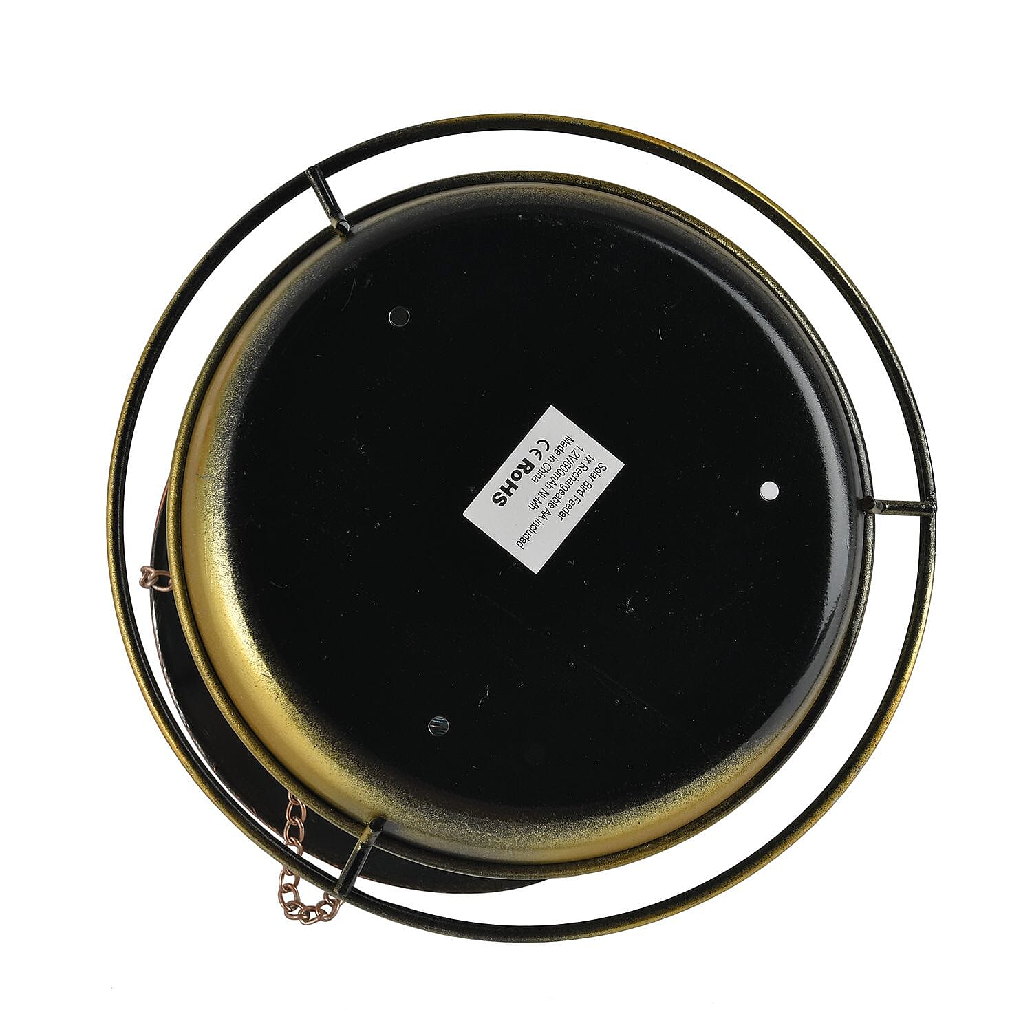 Solar Powered Bird Feeder Lamp with IP65 Waterproof (Size 36x18 cm) - Bronze