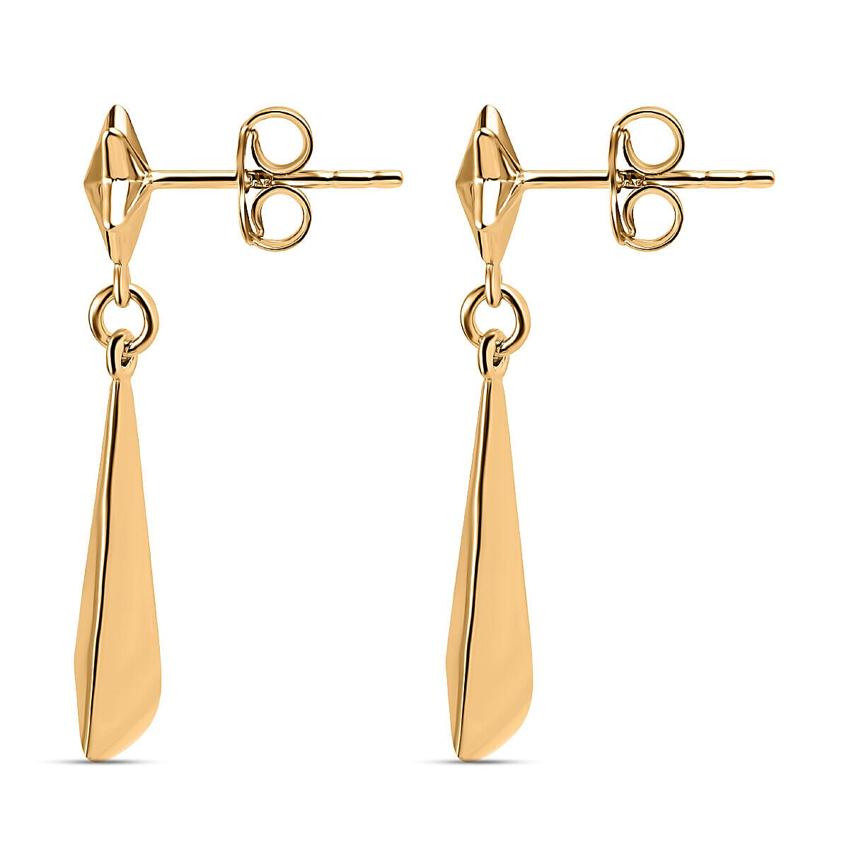 Las Vegas Closeout Deal - 9K Yellow Gold Pyramid Earrings