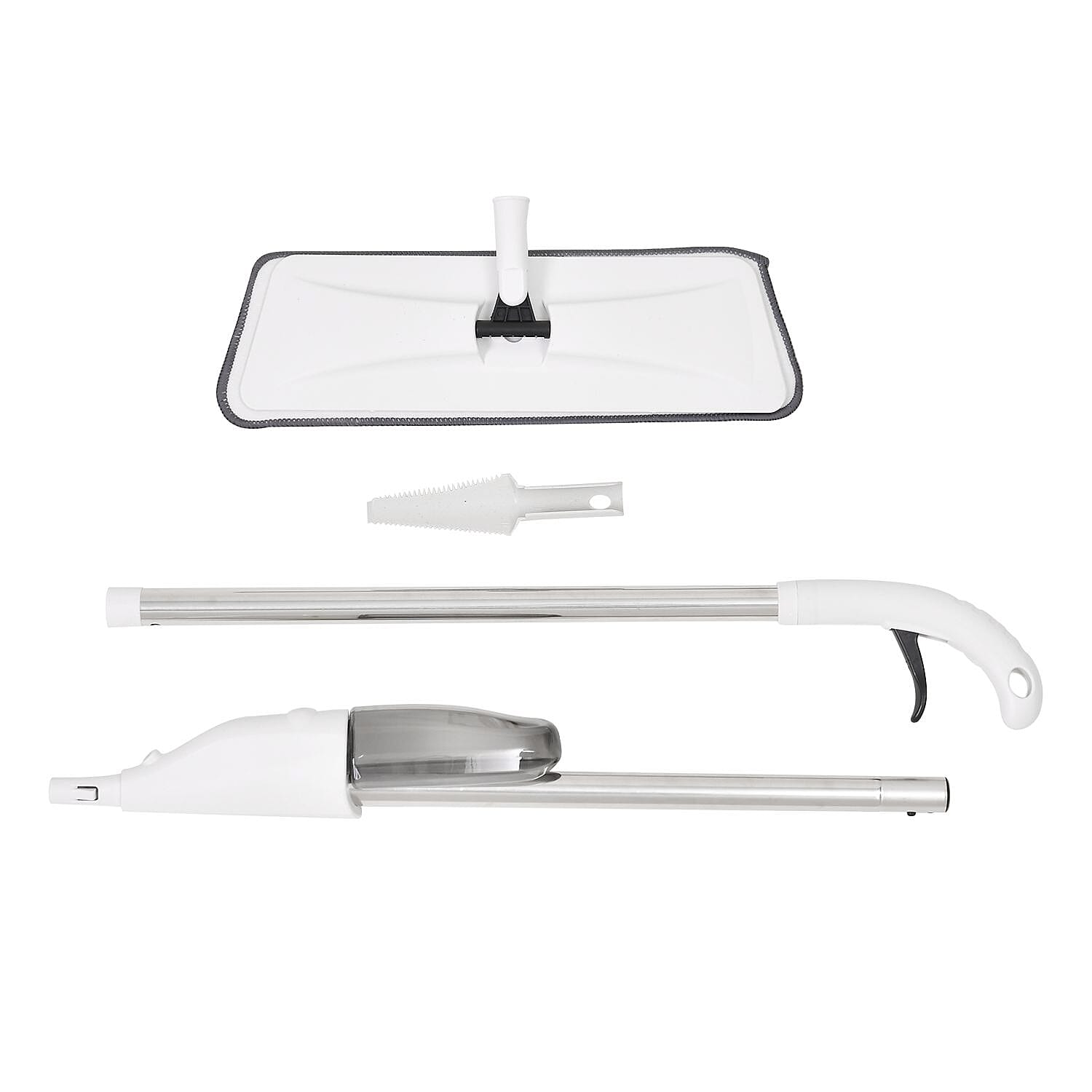 Lightweight Microfibre Spray Mop - Wet and Dry with Extra Wide 360 Degree Rotating Head (Size 63 cm) - White