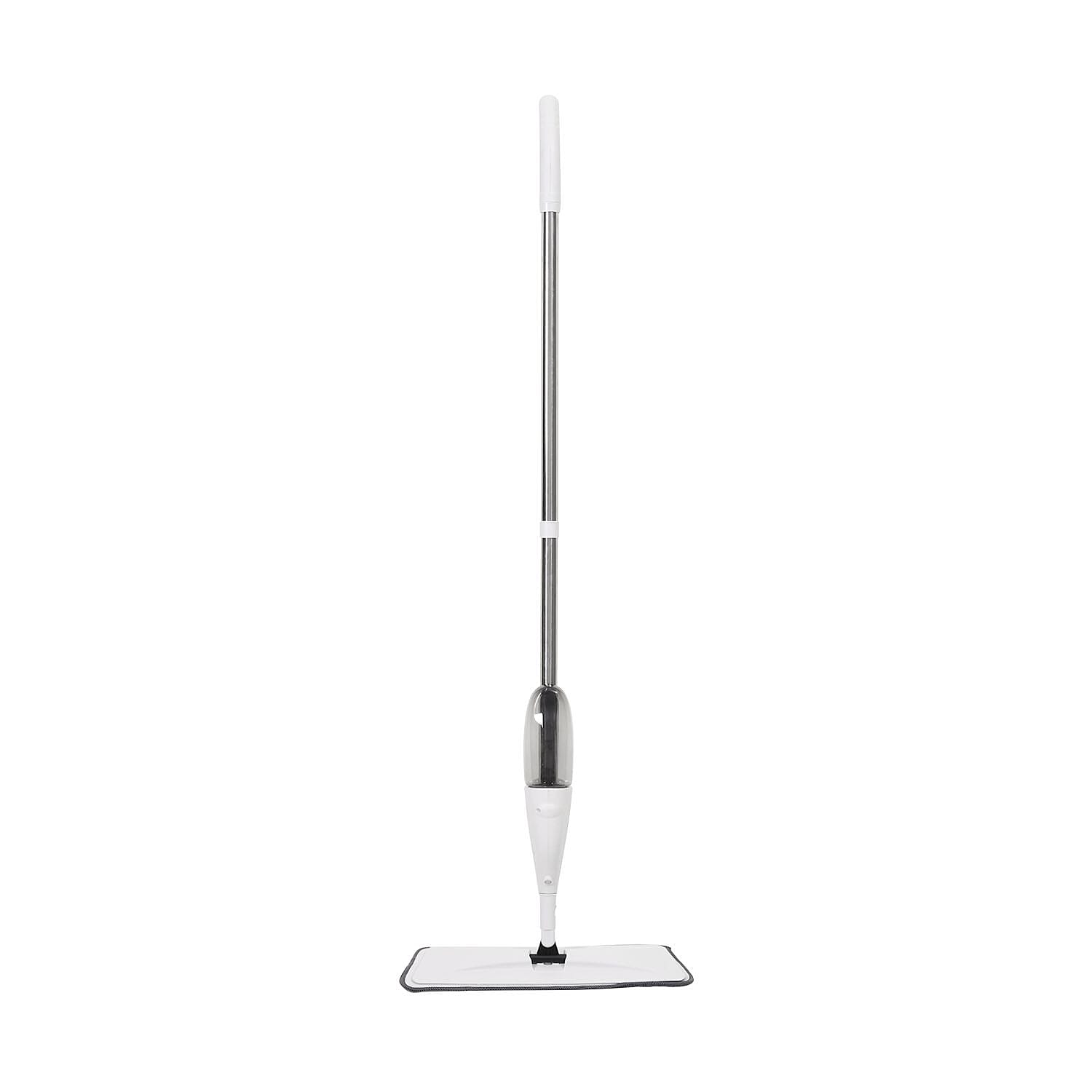 Lightweight Microfibre Spray Mop - Wet and Dry with Extra Wide 360 Degree Rotating Head (Size 63 cm) - White