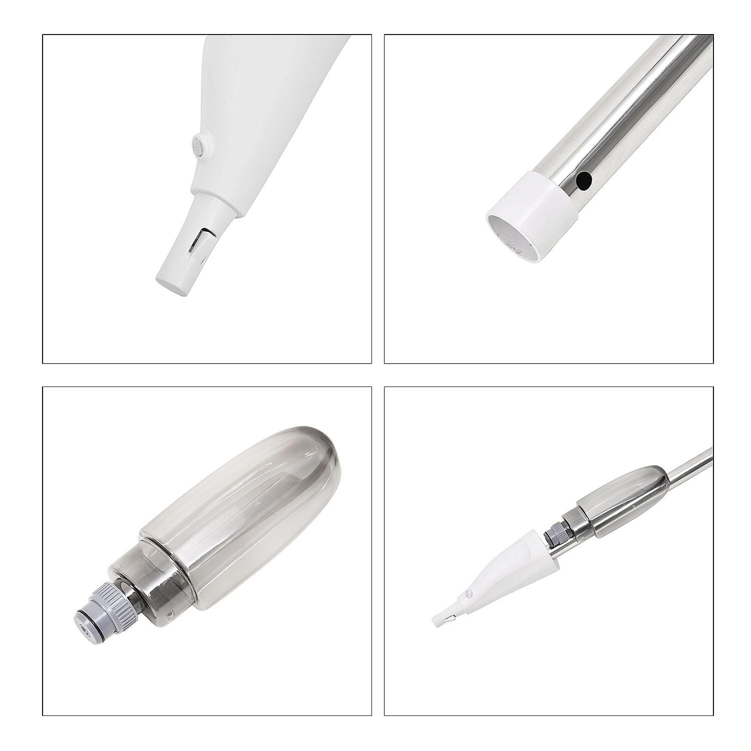 Lightweight Microfibre Spray Mop - Wet and Dry with Extra Wide 360 Degree Rotating Head (Size 63 cm) - White