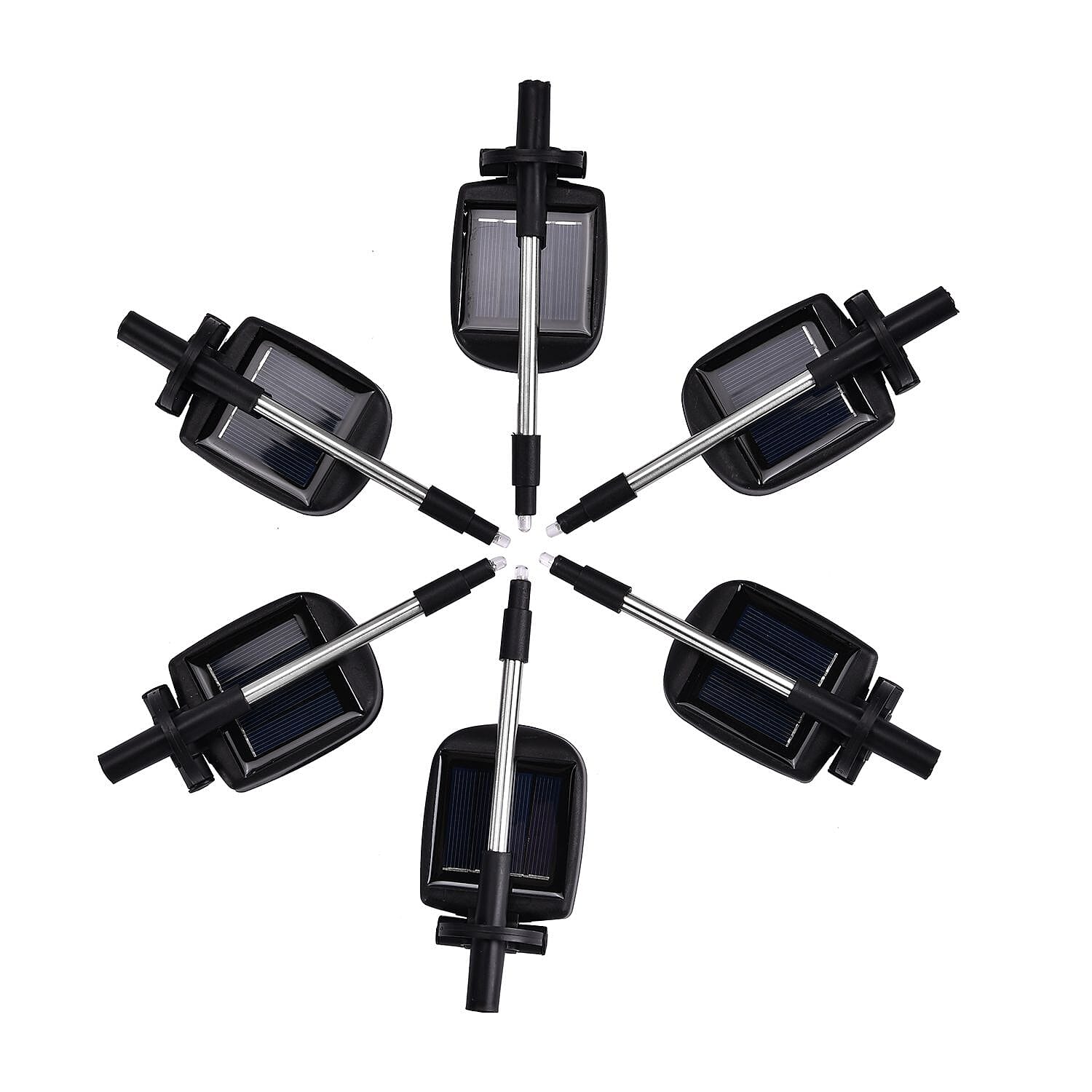 Pack of 6 - Butterfly, Hummingbird & Dragonfly Solar Powered Lawn Lights (Size 53 cm) -White