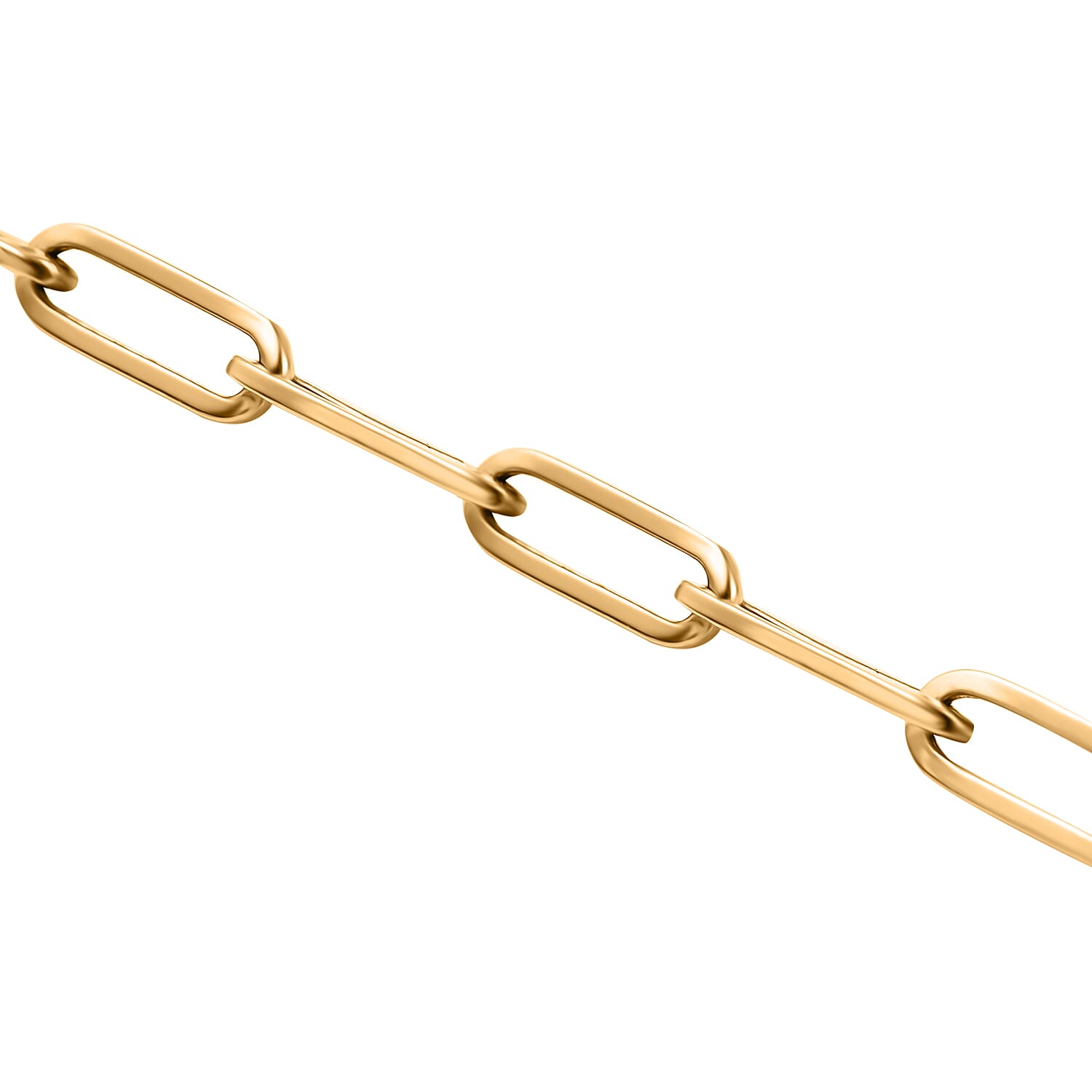 Las Vegas Closeout Deal - 9K Yellow Gold Paper Clip Heart Necklace (Size - 20), Gold Wt. 5.74 Gms