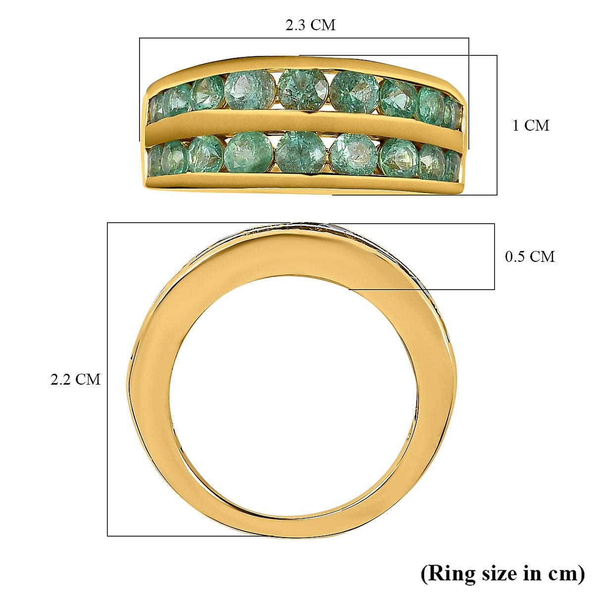 AAA Gemfields Emerald Ring in 18K Vermeil Yellow Gold Plated Sterling Silver 1.70 Ct, Silver Wt 5.15 Gms
