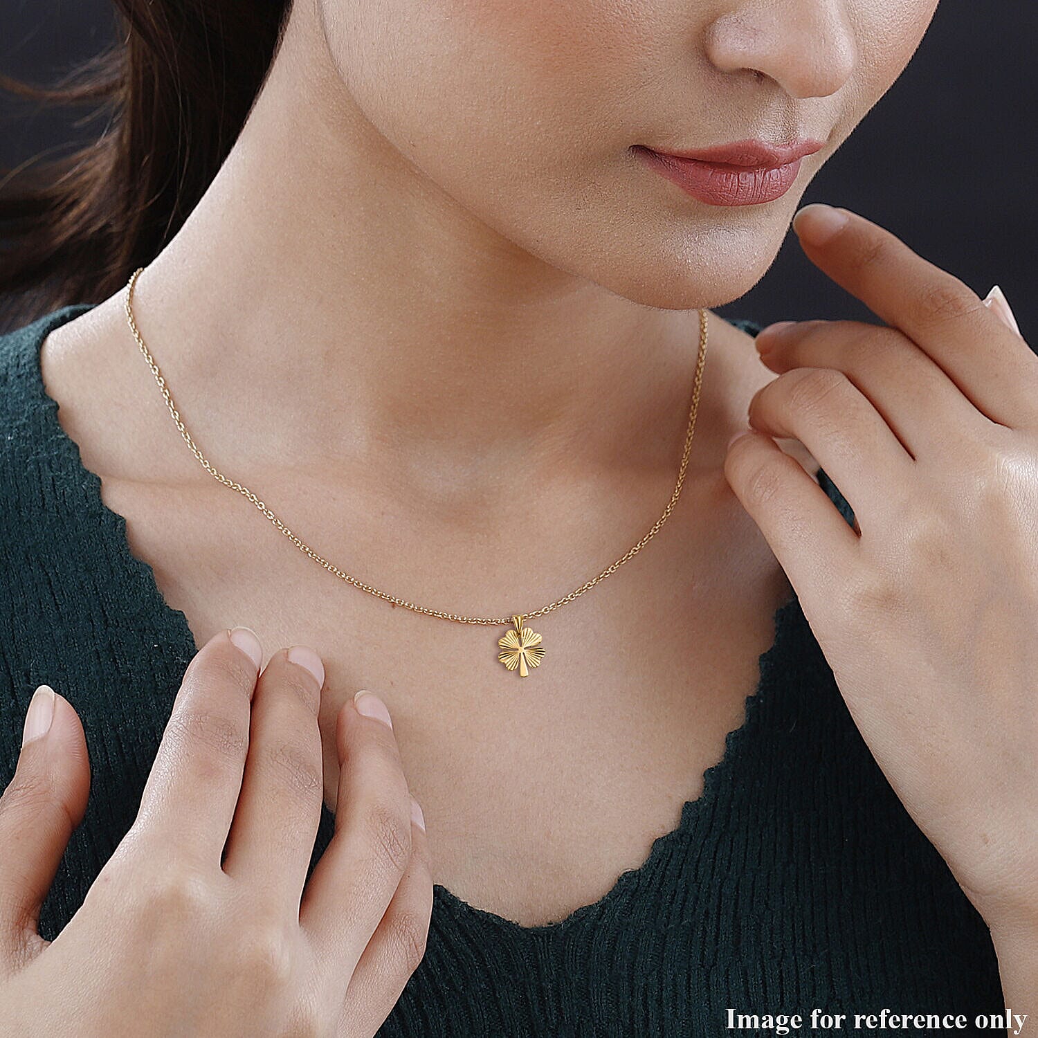 9K Yellow Gold Clover Pendant