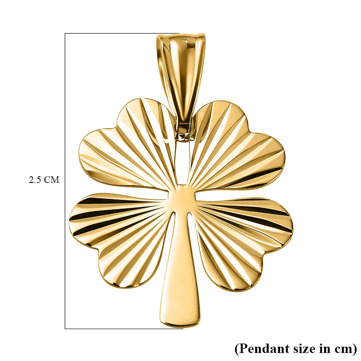 9K Yellow Gold Clover Pendant