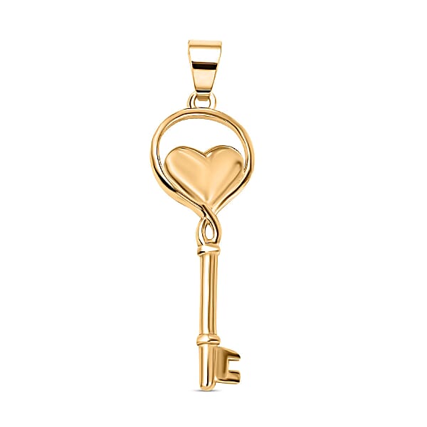 9K Yellow Gold Key Pendant - 7384126 - TJC