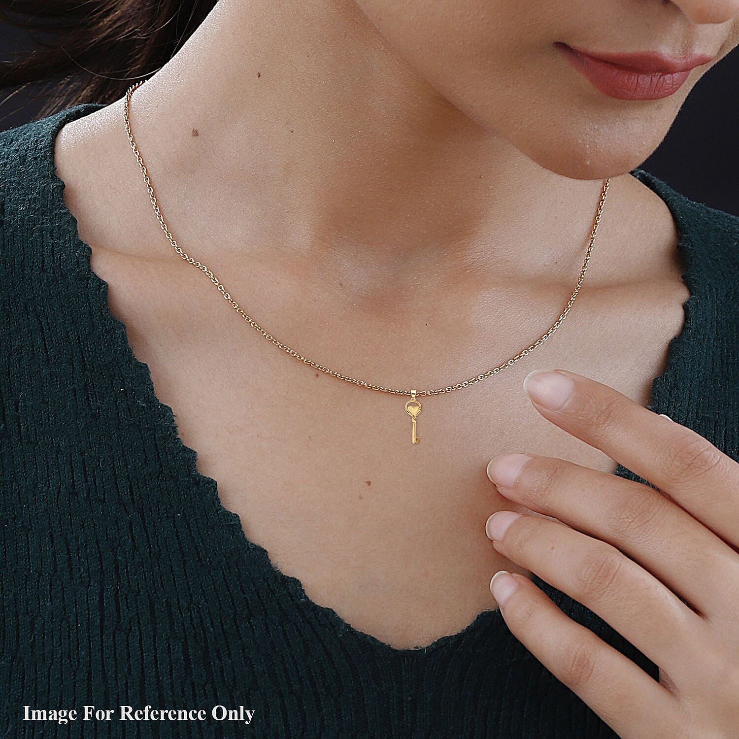 9K Yellow Gold Key Pendant