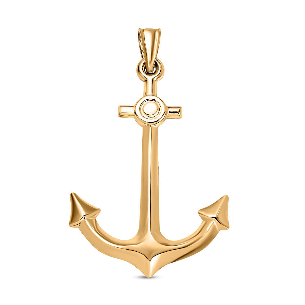9K Yellow Gold Anchor Pendant
