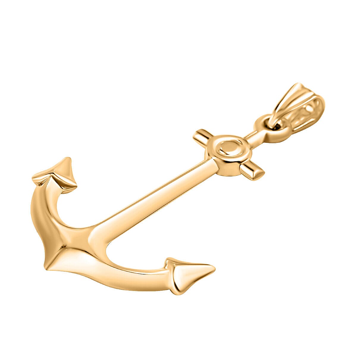 9K Yellow Gold Anchor Pendant