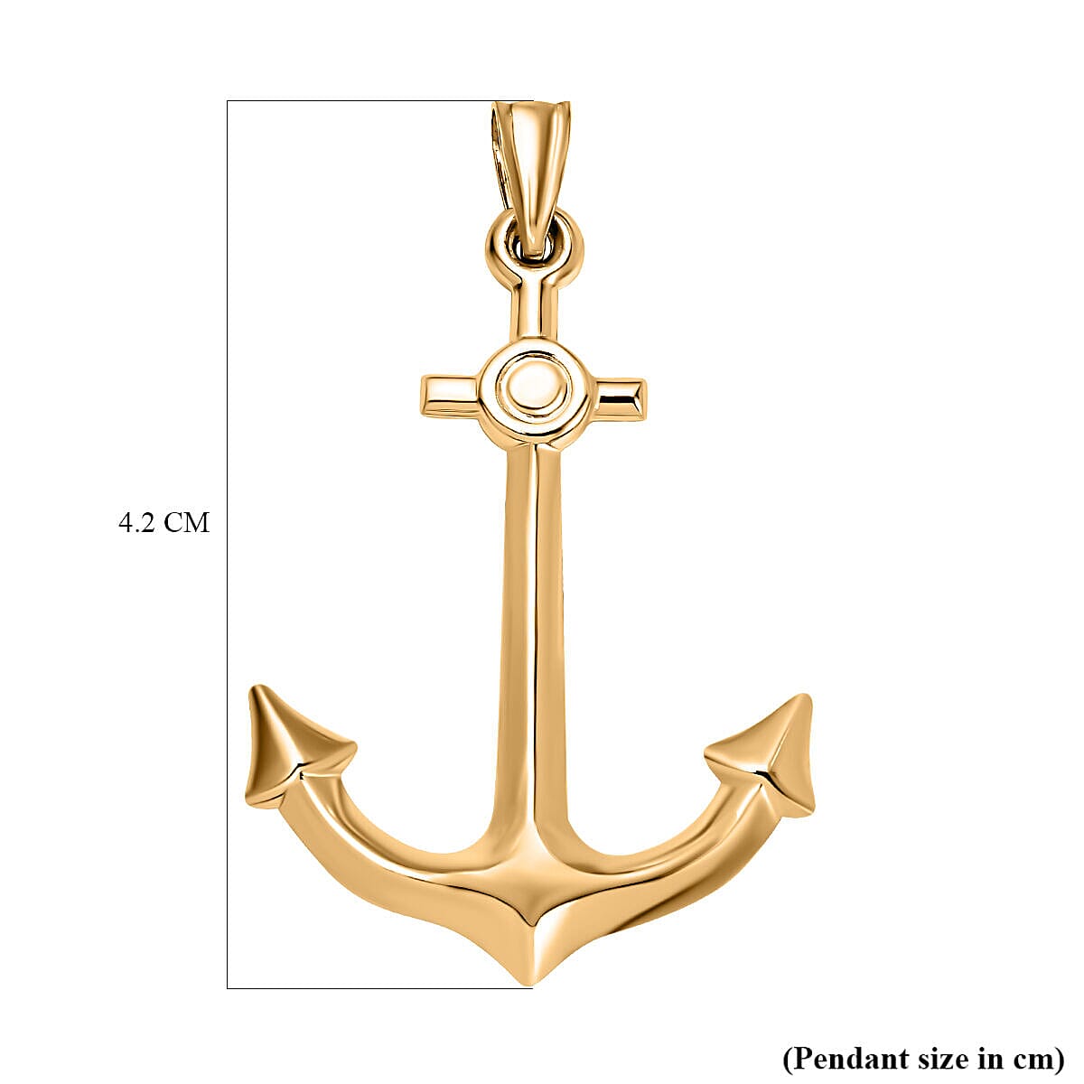 9K Yellow Gold Anchor Pendant