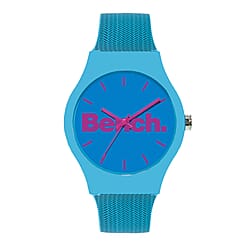 One Time Closeout Deal- BENCH Blue Dial 3 ATM Water Resistant Watch with Blue Colour Silicone Strap