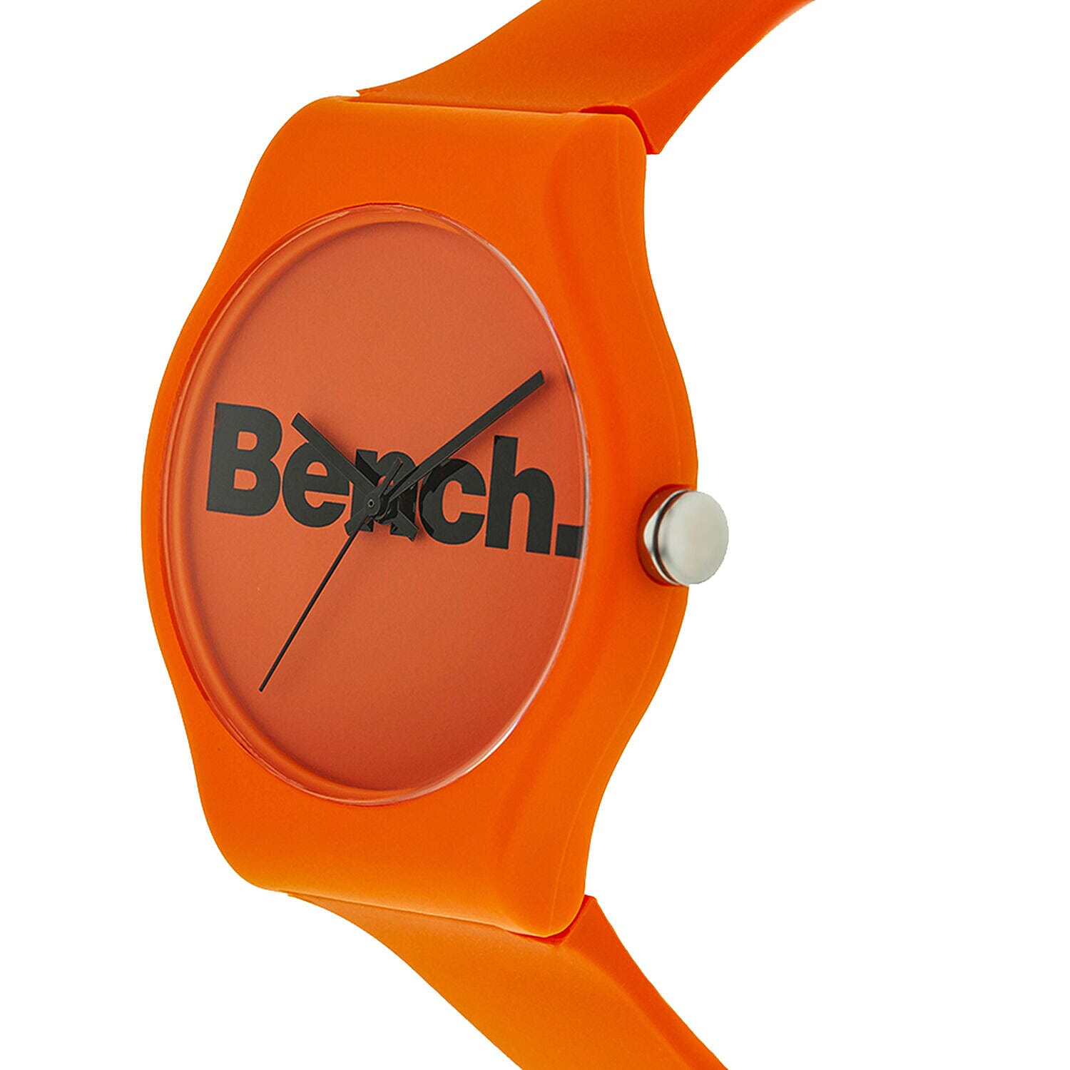 BENCH Orange Dial 3 ATM Water Resistant Watch with Orange Colour Silicone Strap
