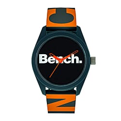 BENCH Orange Dial 3 ATM Water Resistant Watch with Orange Colour Silicone Strap