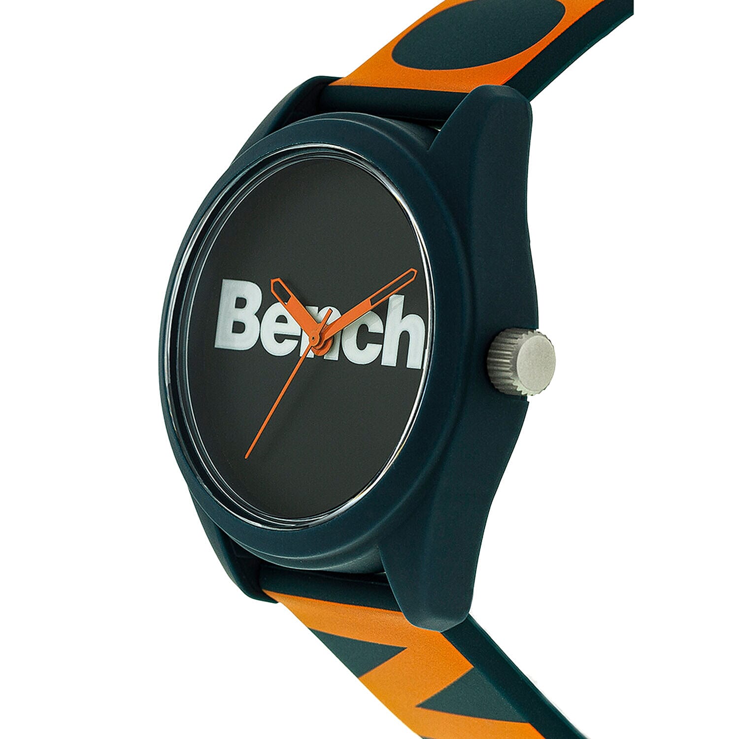 One Time Closeout Deal- BENCH Black Dial 3 ATM Water Resistant Watch with Black Colour Silicone Strap