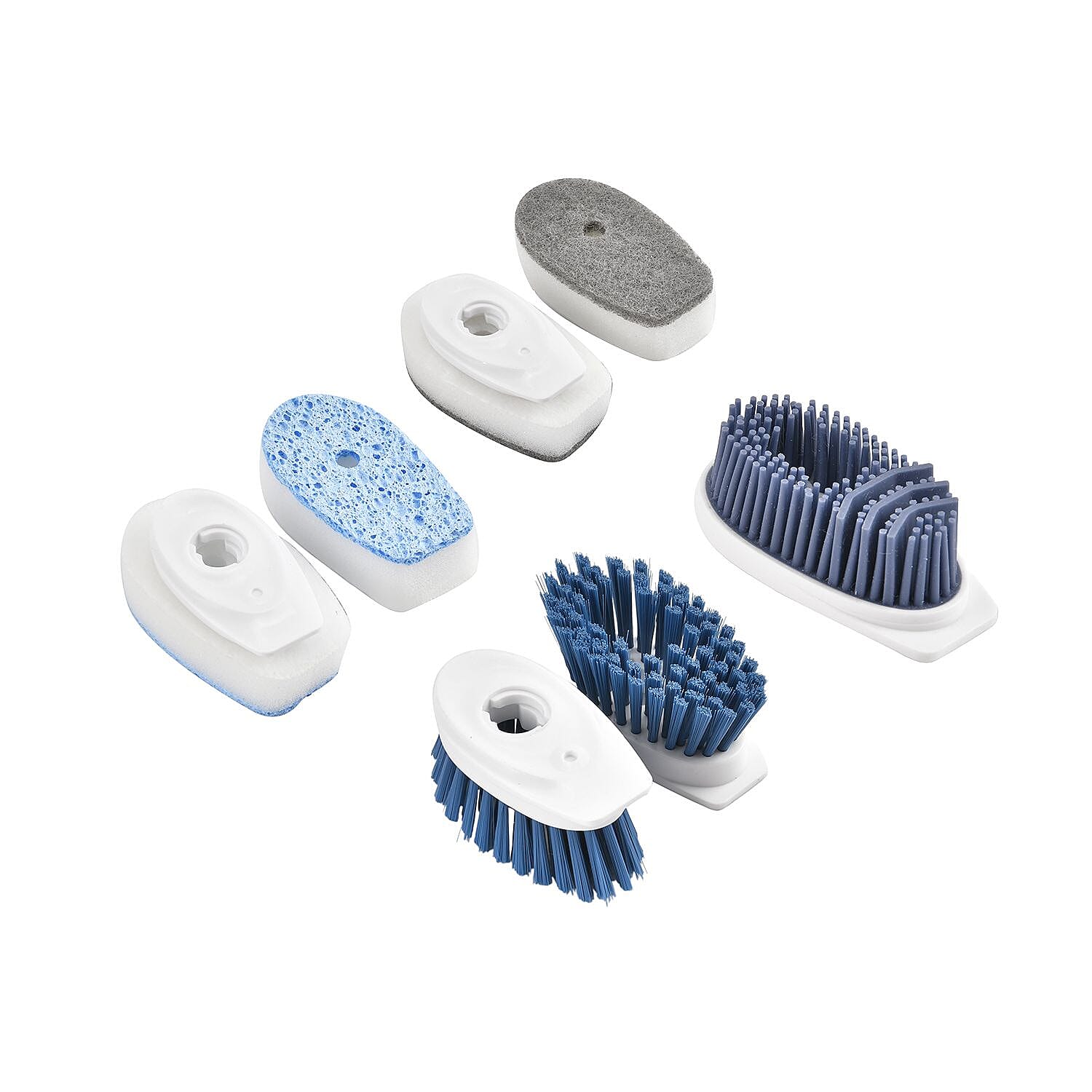 Closeout Multipurpose Soap Dispensing Cleaning Brush with 6 Heads