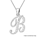 Cubic Zirconia  Pendant in Rhodium Overlay Sterling Silver 0.02 ct  0.016  Ct.