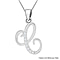 Cubic Zirconia  Pendant in Rhodium Overlay Sterling Silver 0.12 ct  0.115  Ct.
