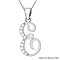 Cubic Zirconia  Pendant in Rhodium Overlay Sterling Silver 0.02 ct  0.016  Ct.