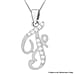 Cubic Zirconia  Pendant in Rhodium Overlay Sterling Silver 0.02 ct  0.016  Ct.